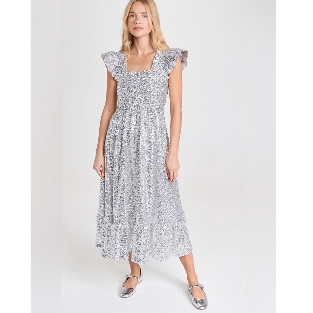 Hill House Home The Collector's Edition Ellie Nap Dress silver sequin Size XLL